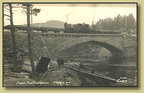 Jernbanepostkort Aamli, Høgefos bro.