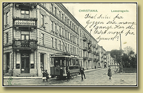 Postkort Christiania. Lassensgade.