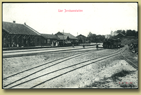 jernbanepostkort Lier stasjon
