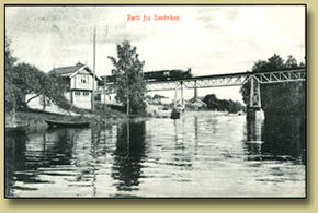 postkort jernbanebro sandvika