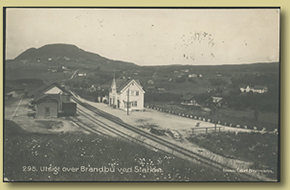 postkort brandbu stasjon