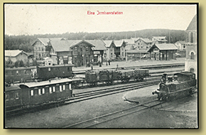 postkort fra Eina jernbanestasjon