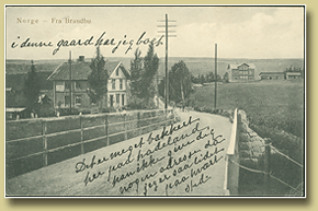 gammelt postkort fra Brandbu, Hadeland