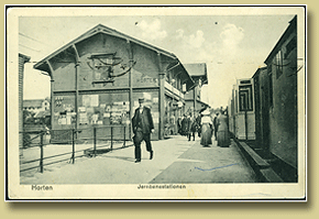 jernbanepostkort horten stasjon