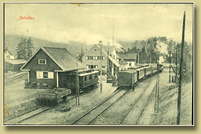 jernbanepostkort notodden jernbanestasjon