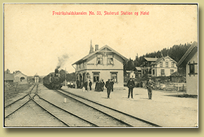 postkort jernbane, skulerud stasjon
