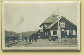 jernbanepostkort tveitsund stasjon